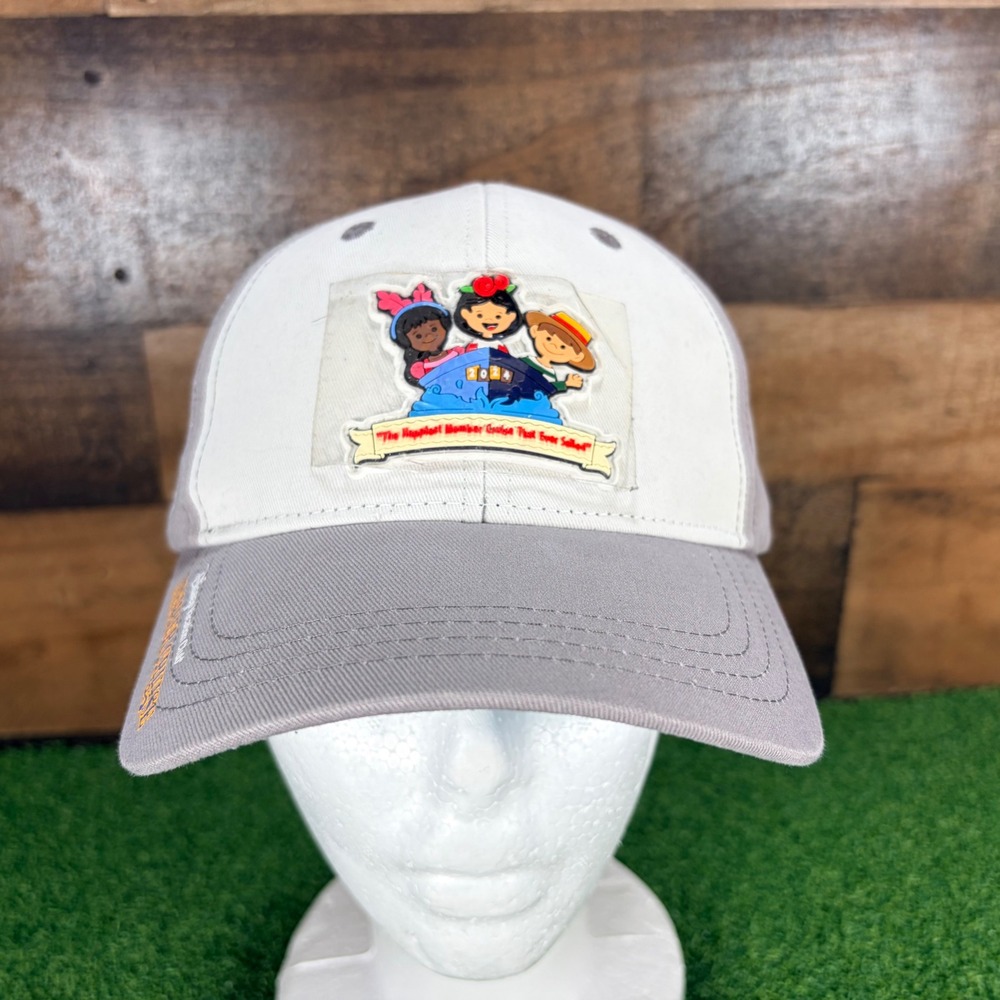 Disney Vacation Club Member Cruise Baseball Cap White Grey Embroidered Patch Hat